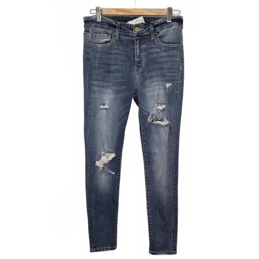 Vervet Slouchy Jeans High Waist Distressed Skinny Factory Distressed NWT  26